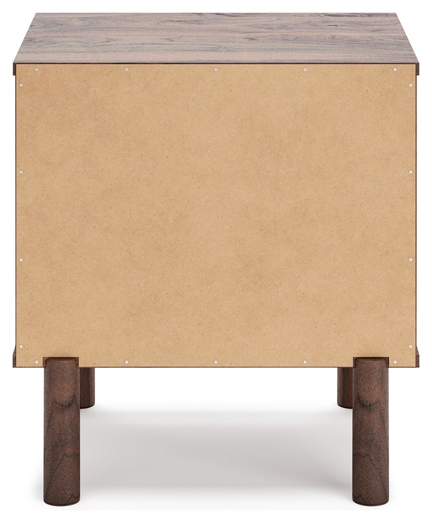 Calverson - Mocha - One Drawer Night Stand - Medium - Hornell Furniture Outlet