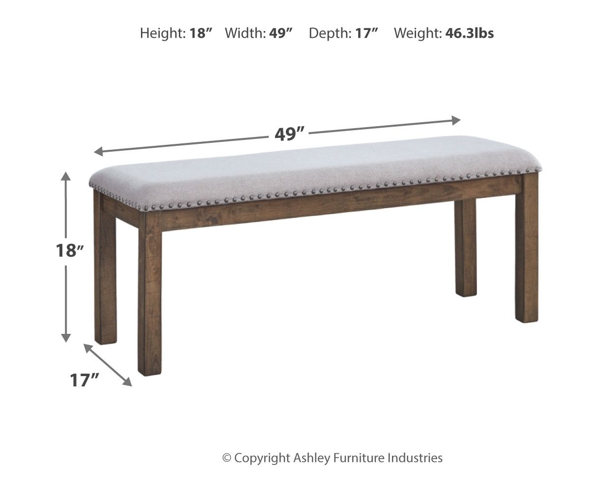 Moriville - Beige - Upholstered Bench - Hornell Furniture Outlet