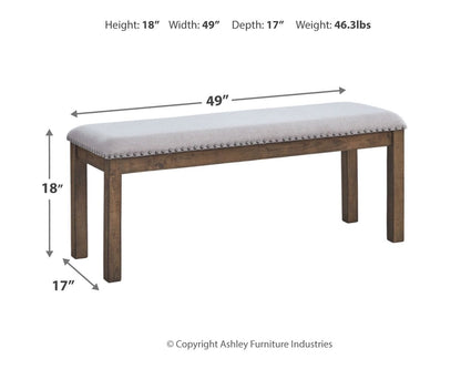 Moriville - Beige - Upholstered Bench - Hornell Furniture Outlet