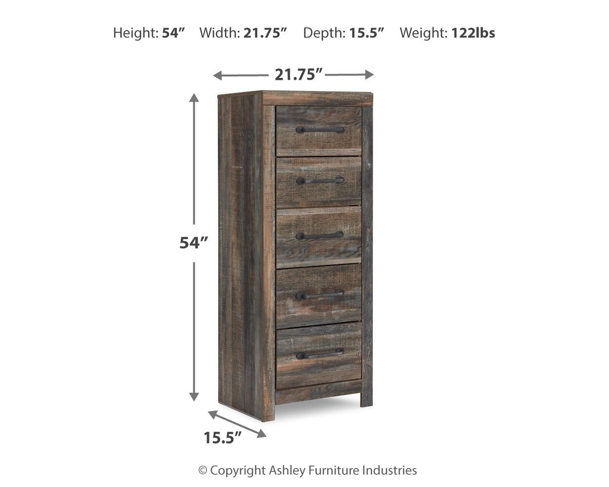 Drystan - Narrow Chest - Brown / Beige - Hornell Furniture Outlet