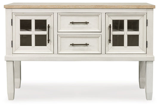 Shaybrock - Antique White / Brown - Dining Room Server - Hornell Furniture Outlet