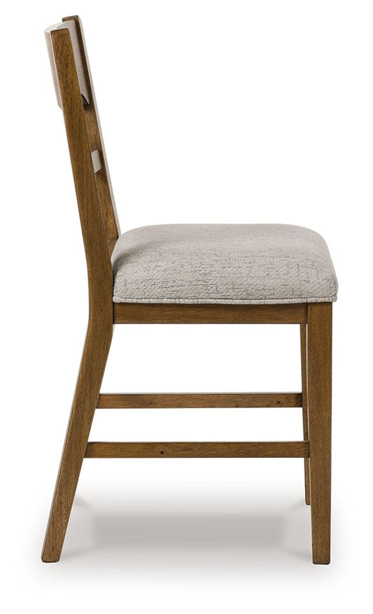 Cabalynn - Oatmeal / Light Brown - Upholstered Barstool (Set of 2) - Hornell Furniture Outlet