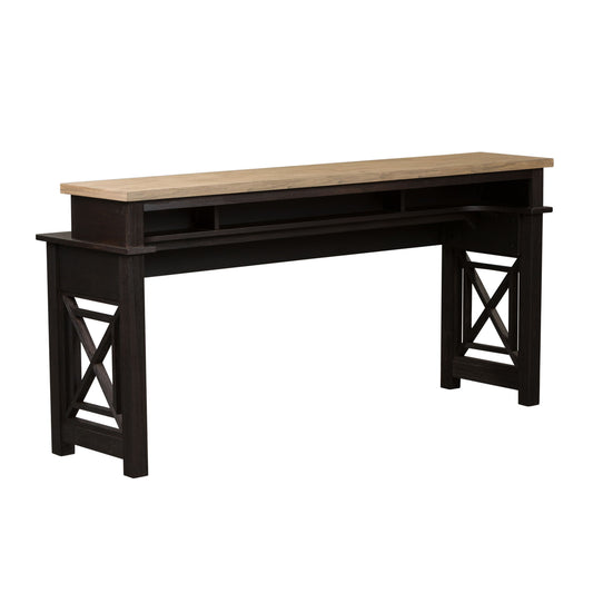 Heatherbrook - 4 Piece Console Set (1 Console 3 Stools) - Black - Hornell Furniture Outlet