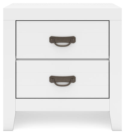 Binterglen - White - Two Drawer Night Stand - Hornell Furniture Outlet