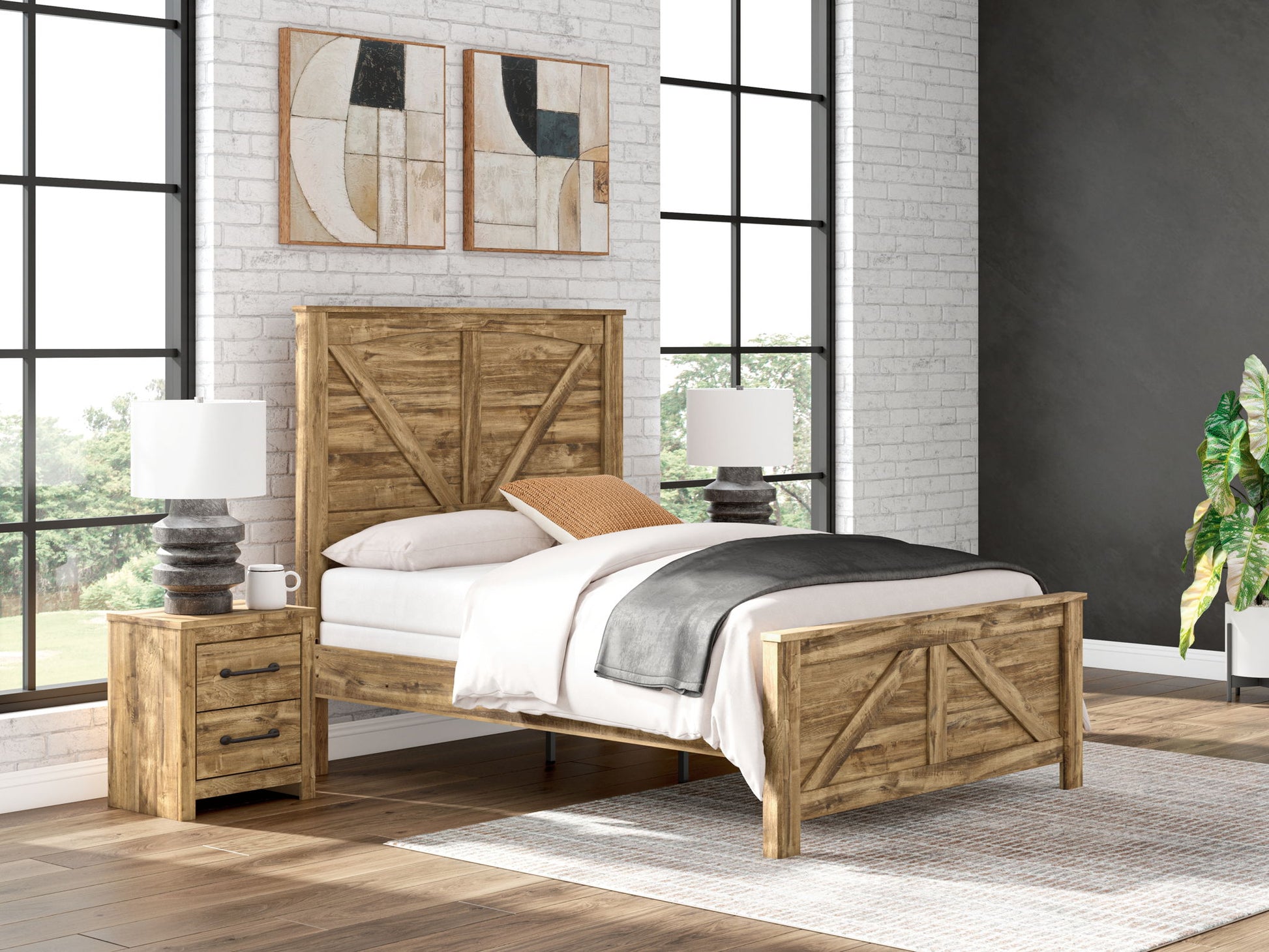Maystonna - Crossbuck Panel Bed - Hornell Furniture Outlet