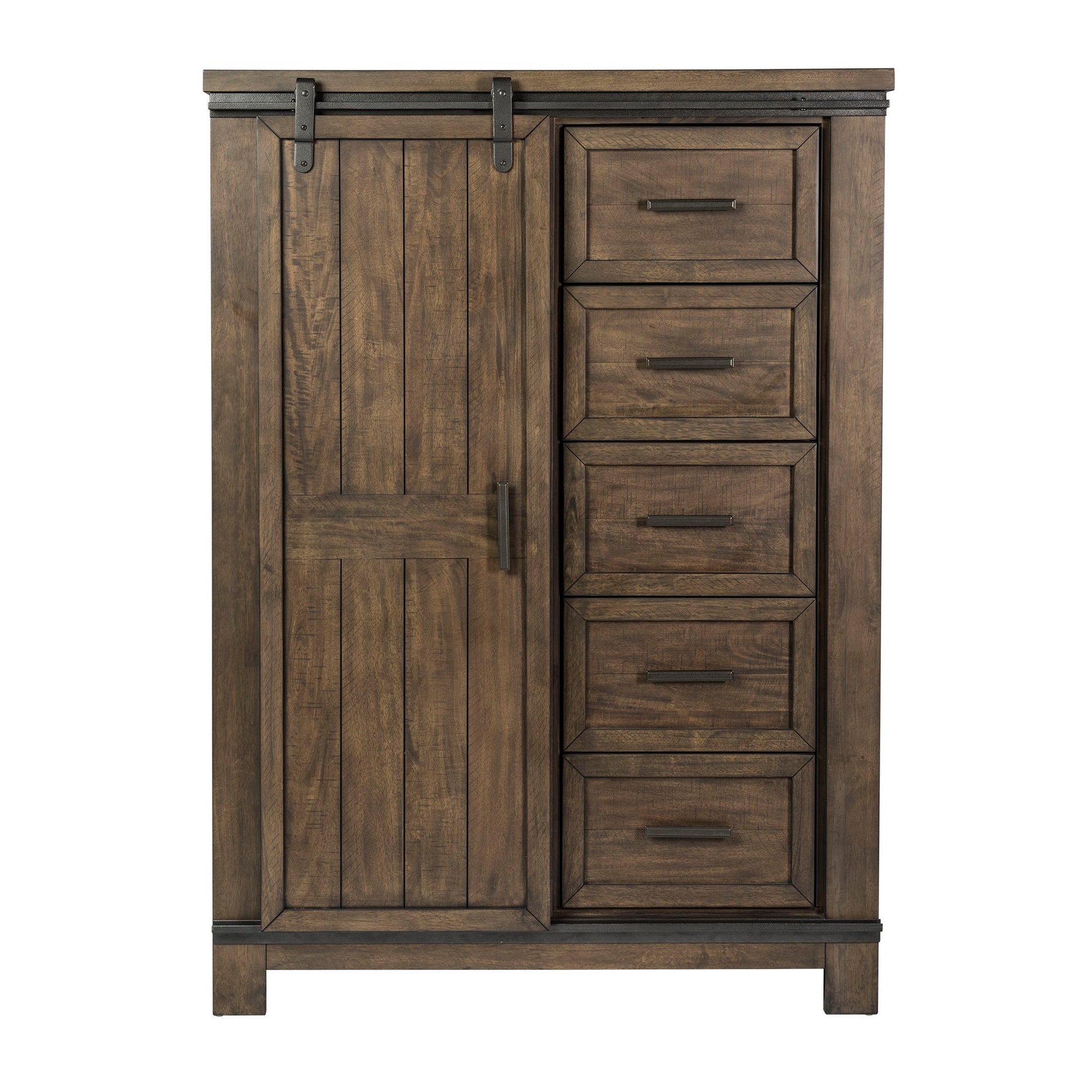 Thornwood Hills - Sliding Door Chest - Dark Brown - Hornell Furniture Outlet