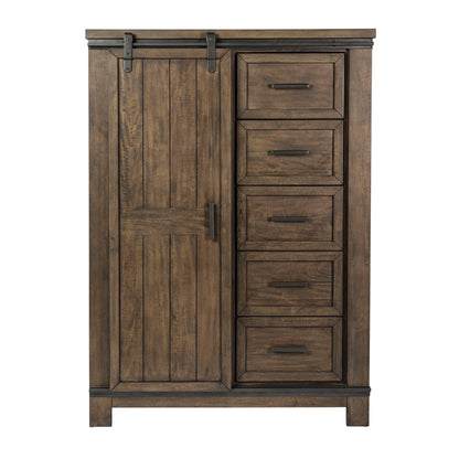 Thornwood Hills - Sliding Door Chest - Dark Brown - Hornell Furniture Outlet