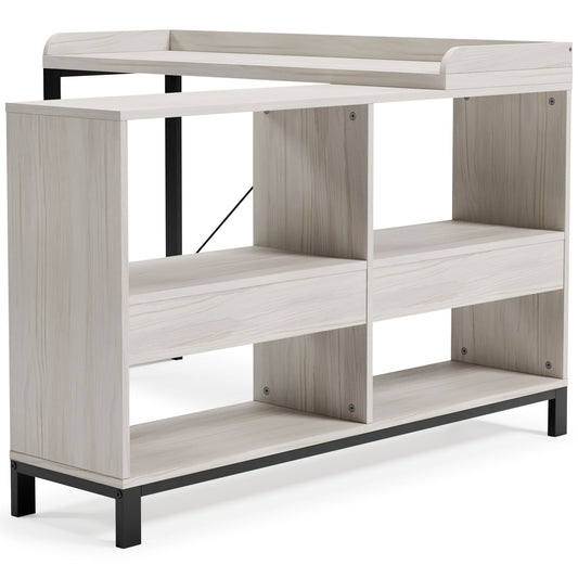 Bayflynn - White / Black - L - Desk - Hornell Furniture Outlet