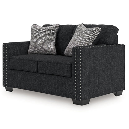 Jasmine Peaks - Coal - Loveseat - Hornell Furniture Outlet