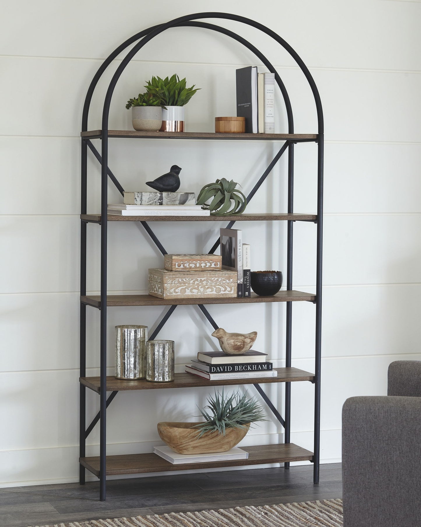 Galtbury - Brown / Black - Bookcase - Hornell Furniture Outlet