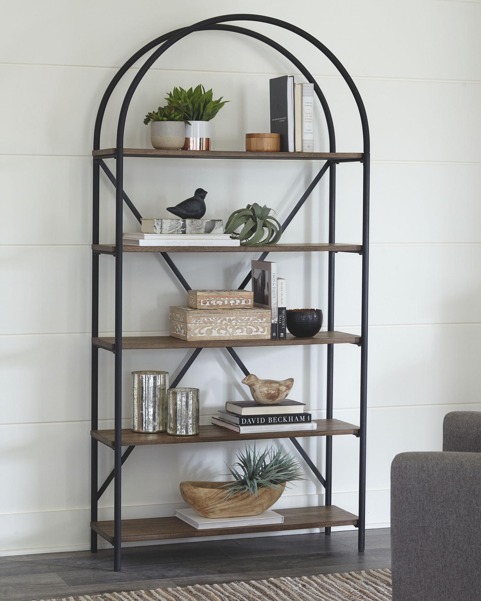 Galtbury - Brown / Black - Bookcase - Hornell Furniture Outlet