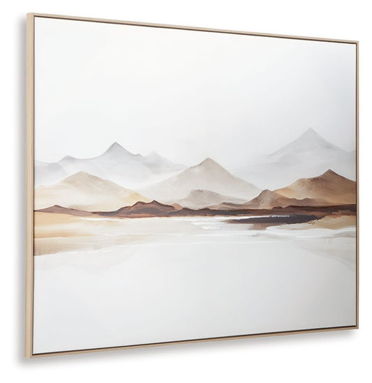 Karalen - White / Gray / Brown - Wall Art - Hornell Furniture Outlet