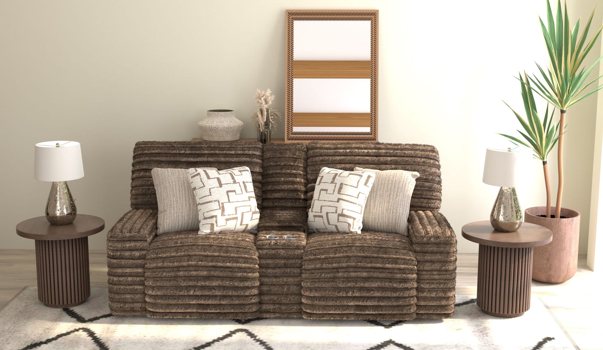 Lynx - Power Reclining Console Loveseat With Zero Gravity - Hornell Furniture Outlet