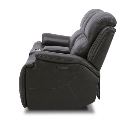 Bentley - Loveseat With Console P2 & ZG - Graphite - Hornell Furniture Outlet