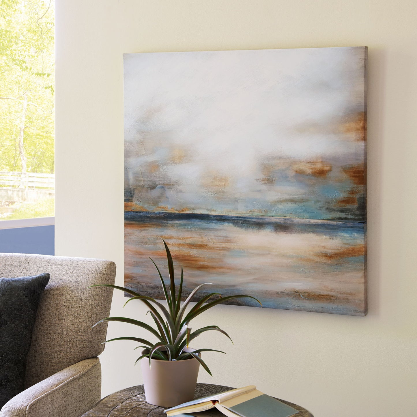 Weatheridge - Grey / Gold - Wall Art - Hornell Furniture Outlet