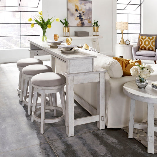 Modern Farmhouse - 4 Piece Dining Room Set - White - Hornell Furniture Outlet