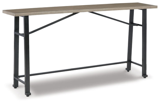 Lesterton - Light Brown / Black - Long Counter Table - Hornell Furniture Outlet