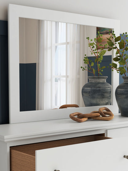 Bostwick Shoals - White - Bedroom Mirror - Hornell Furniture Outlet