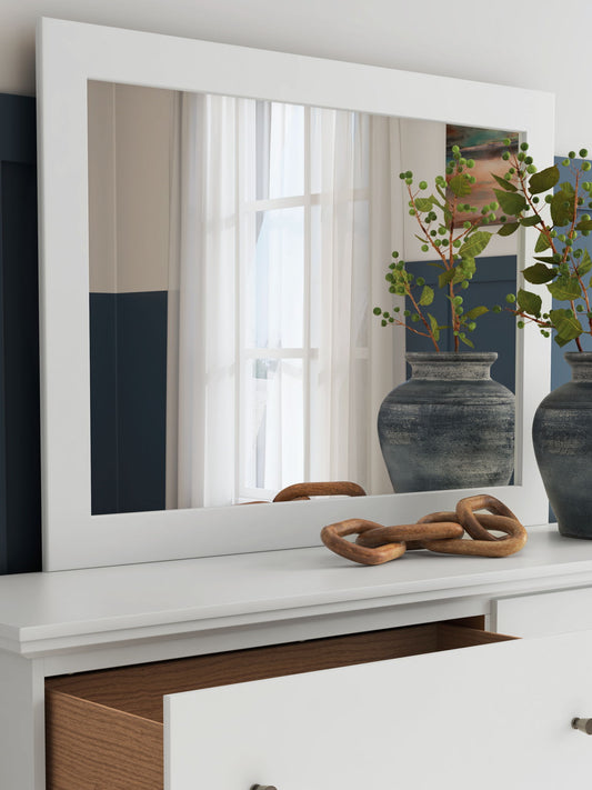 Bostwick Shoals - White - Bedroom Mirror - Hornell Furniture Outlet