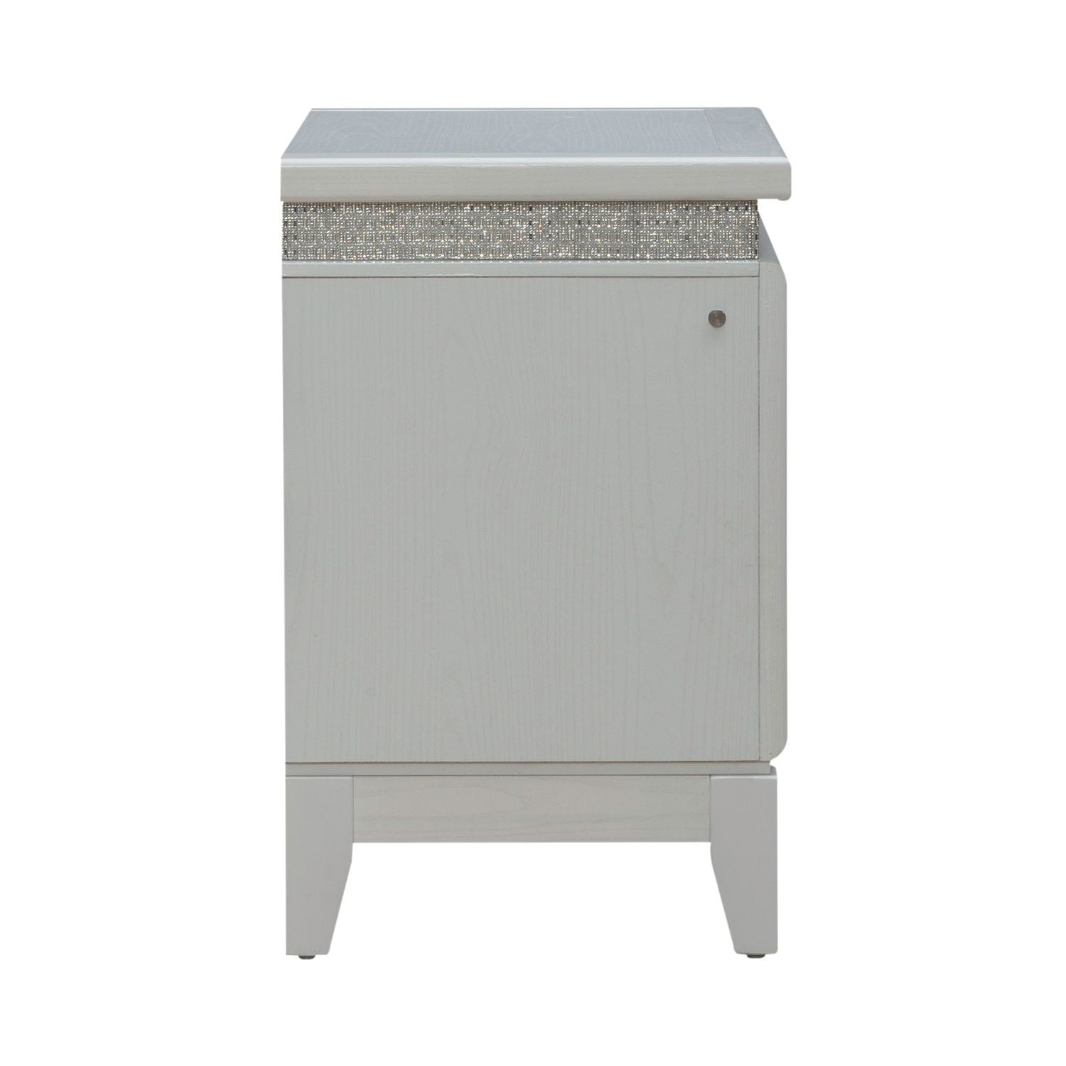 Reflections - Nightstand With Lights and Charging Station - White - Hornell Furniture Outlet