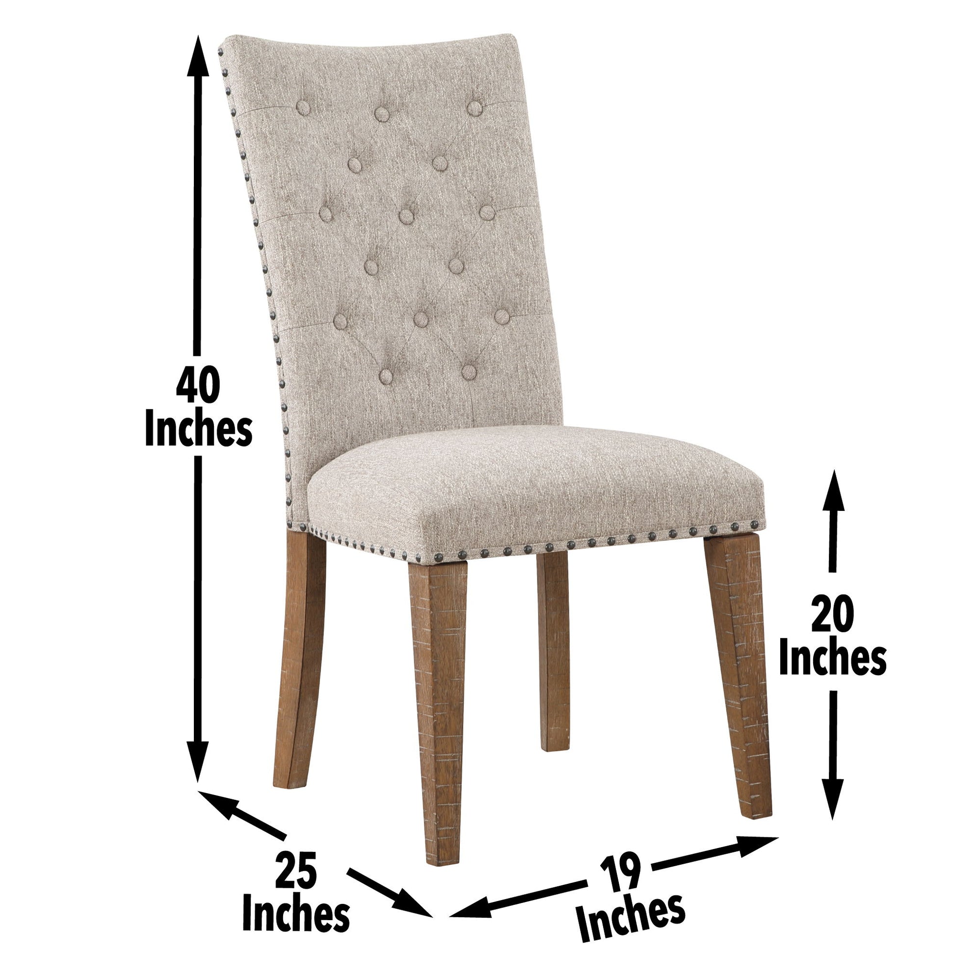 Riverdale - Side Chair (Set of 2) - Oatmeal - Hornell Furniture Outlet