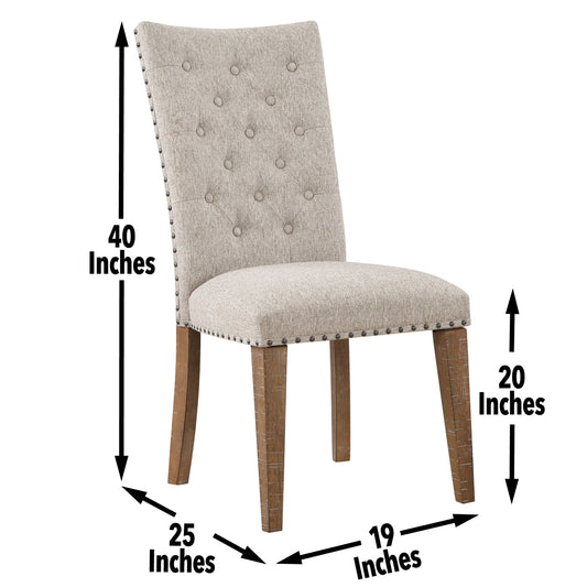 Riverdale - Side Chair (Set of 2) - Oatmeal - Hornell Furniture Outlet