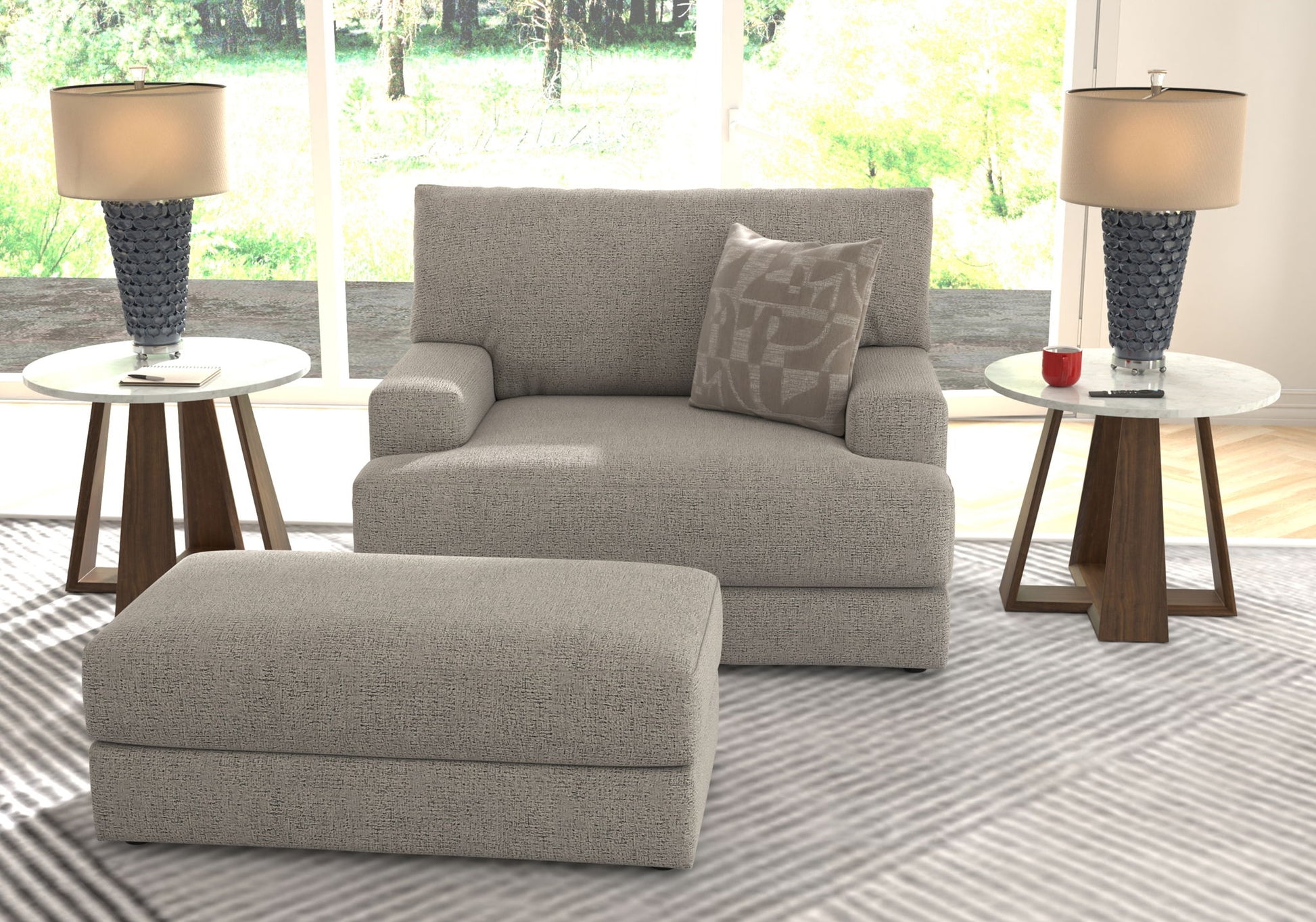 Zeke - Chair - Cloud - Hornell Furniture Outlet