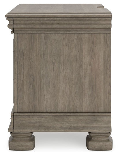 Lexorne - Gray - Three Drawer Night Stand - Hornell Furniture Outlet
