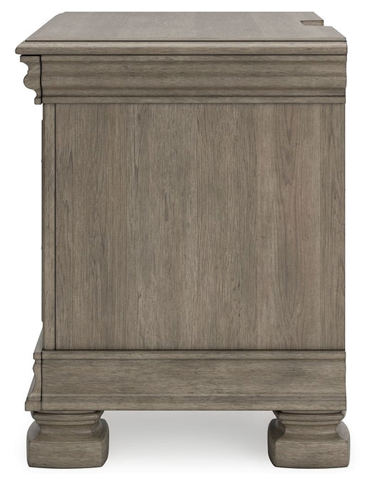 Lexorne - Gray - Three Drawer Night Stand - Hornell Furniture Outlet