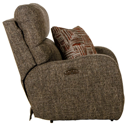 Liam - Power Headrest Power Lay Flat Recliner - Coal - Hornell Furniture Outlet