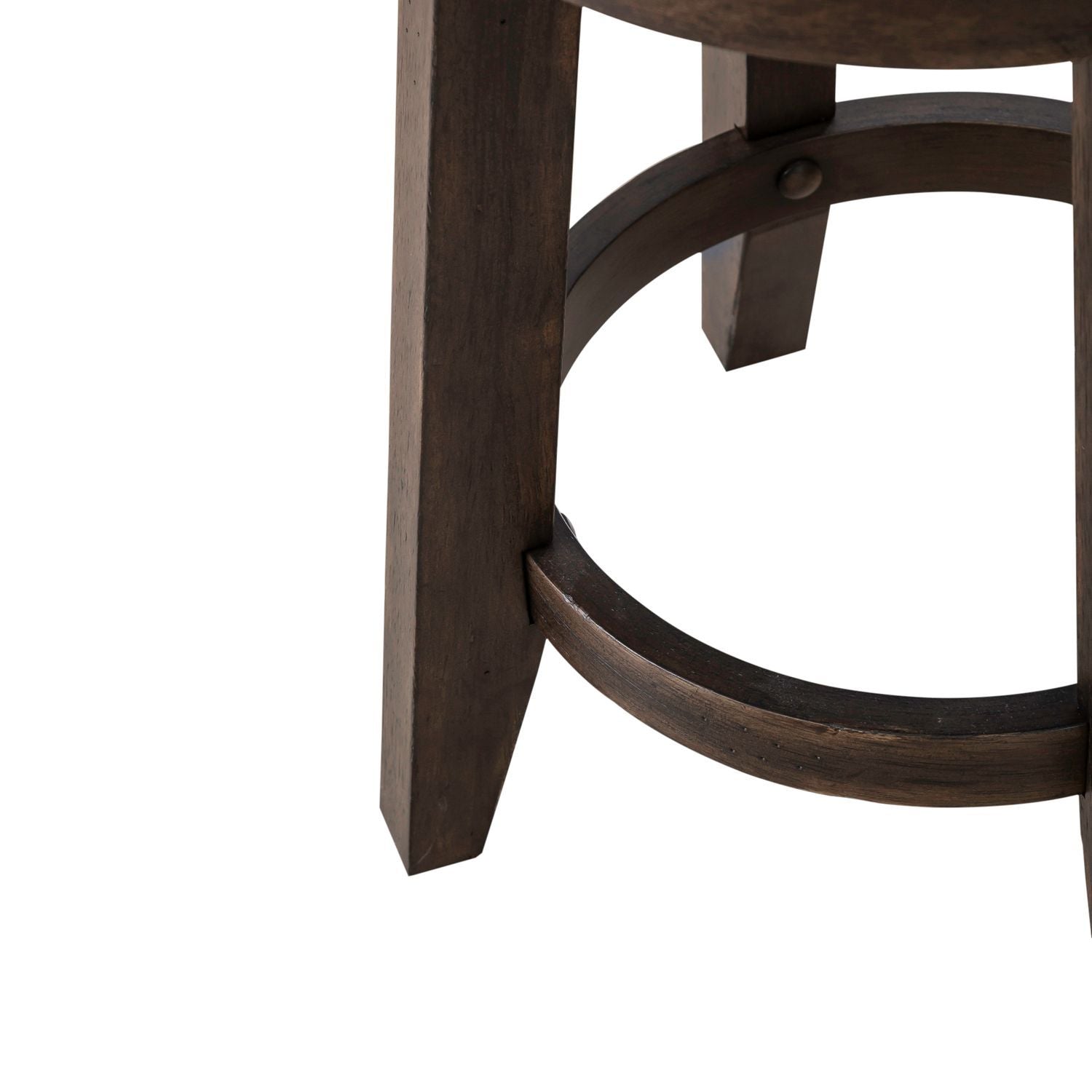 Paradise Valley - Upholstered Console Stool (RTA) - Dark Brown - Hornell Furniture Outlet