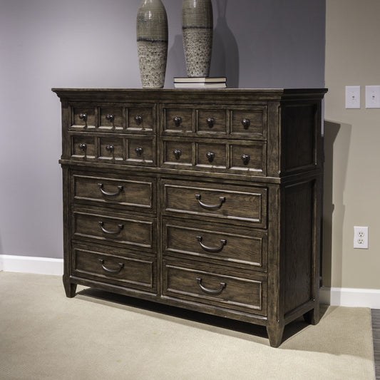Paradise Valley - 10 Drawer Chesser - Dark Brown - Hornell Furniture Outlet