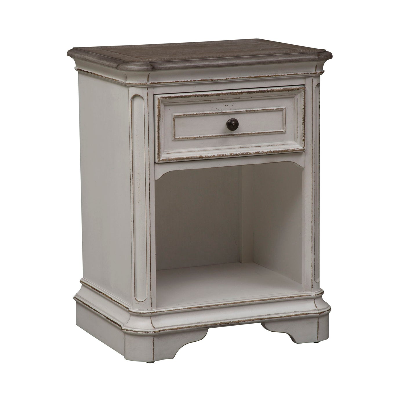 Magnolia Manor - 1 Drawer Nightstand - White - Hornell Furniture Outlet