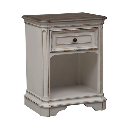 Magnolia Manor - 1 Drawer Nightstand - White - Hornell Furniture Outlet