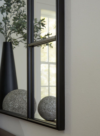 Evengton - Black - Accent Mirror - Hornell Furniture Outlet