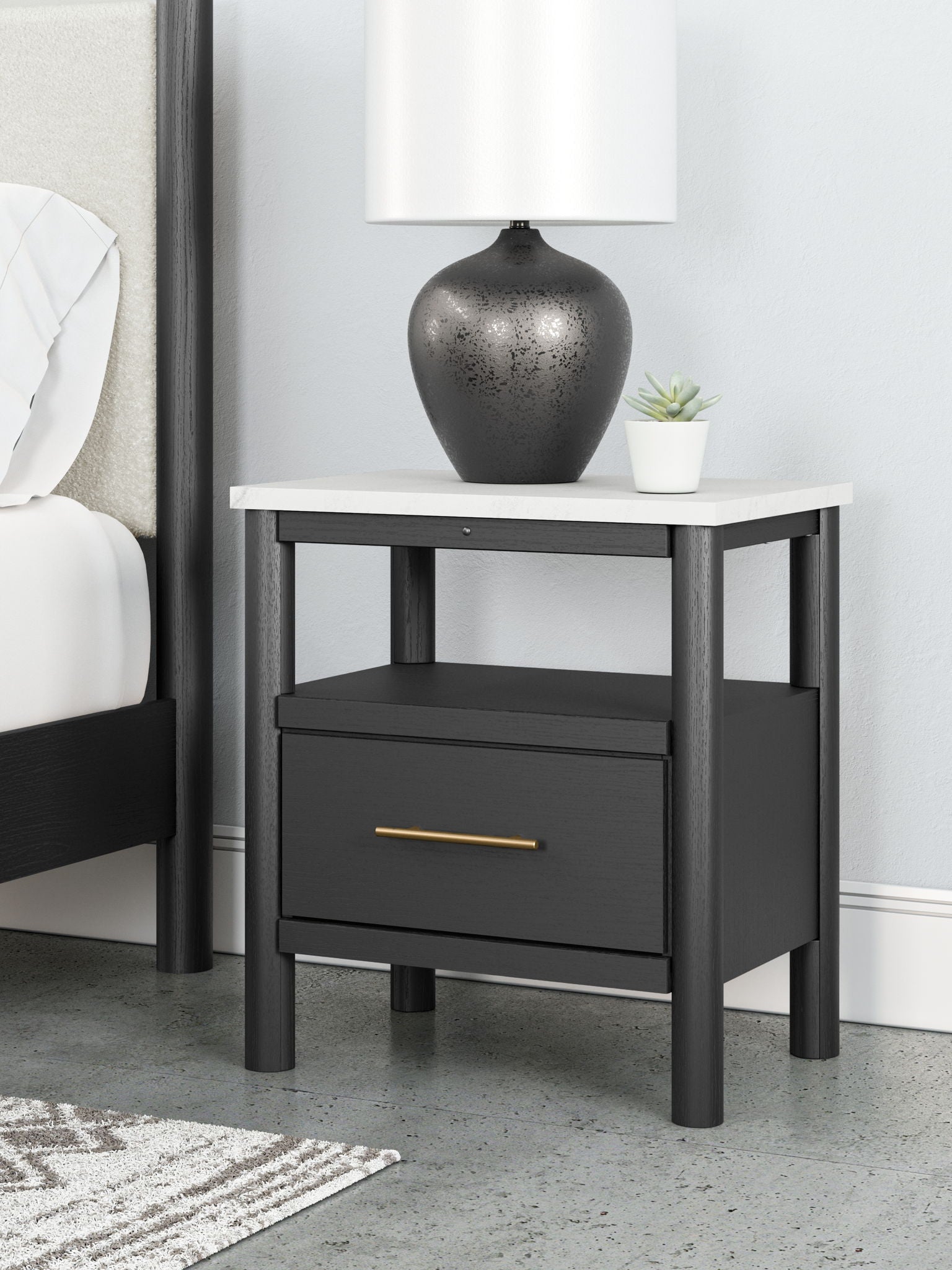 Cadmori - One Drawer Night Stand - Hornell Furniture Outlet