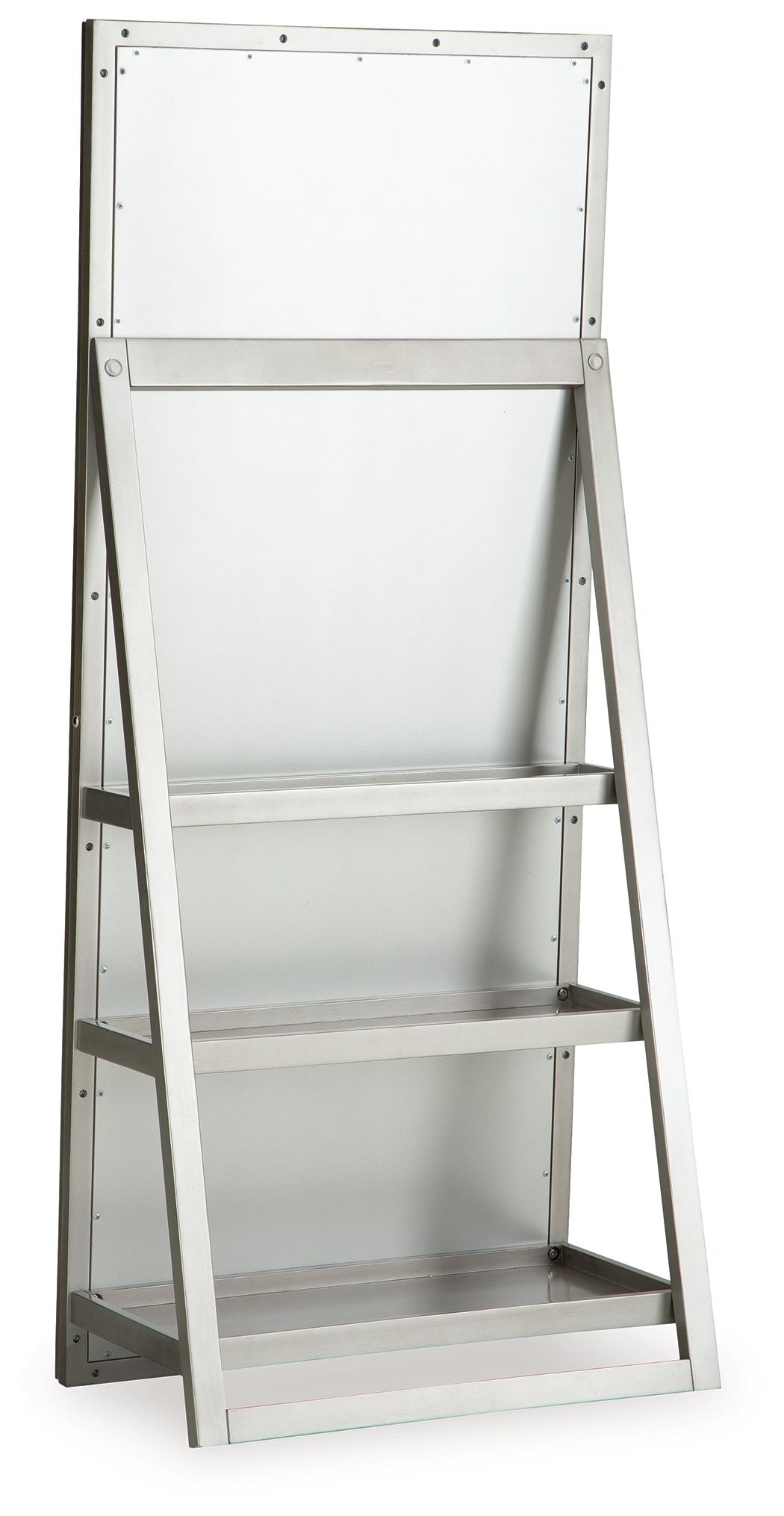 Evesen - Champagne - Floor Standing Mirror With Storage - Hornell Furniture Outlet