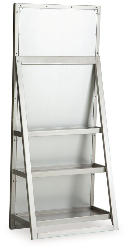 Evesen - Champagne - Floor Standing Mirror With Storage - Hornell Furniture Outlet