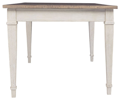 Skempton - White - RECT DRM Table w/Storage - Hornell Furniture Outlet