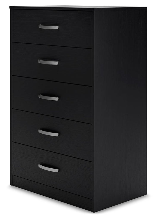 Finch - Five Drawer Chest - 46" Height - Black - Hornell Furniture Outlet