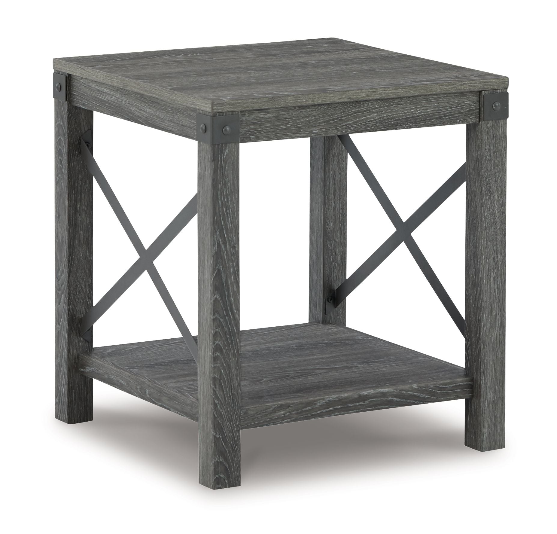 Freedan - 3 Pc. - Coffee Table, 2 End Tables - Grayish Brown - Hornell Furniture Outlet