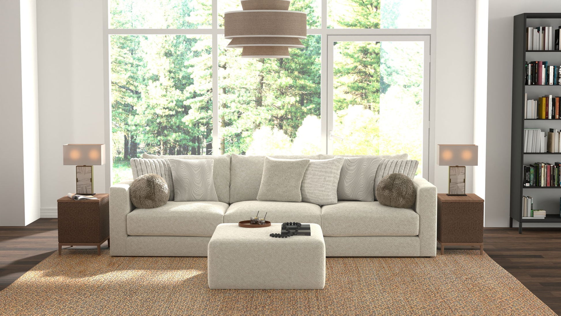 Ritzy - Modular Sofa And Included Cocktail Ottoman - Hornell Furniture Outlet