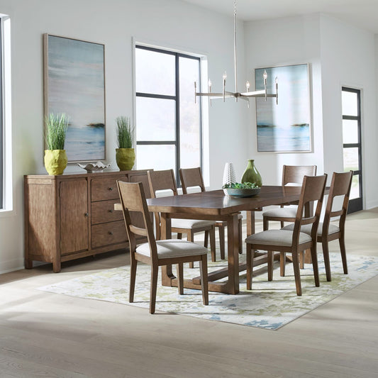 Harmony - Trestle Table Set - Hornell Furniture Outlet