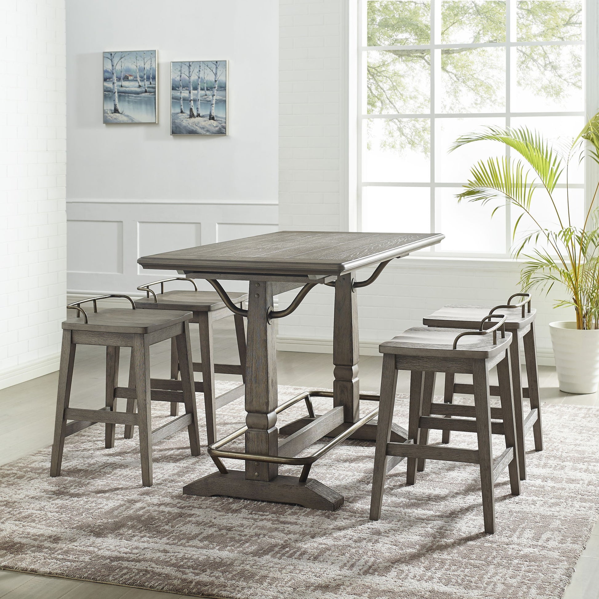 Ryan - Gathering Table - Dark Brown - Hornell Furniture Outlet