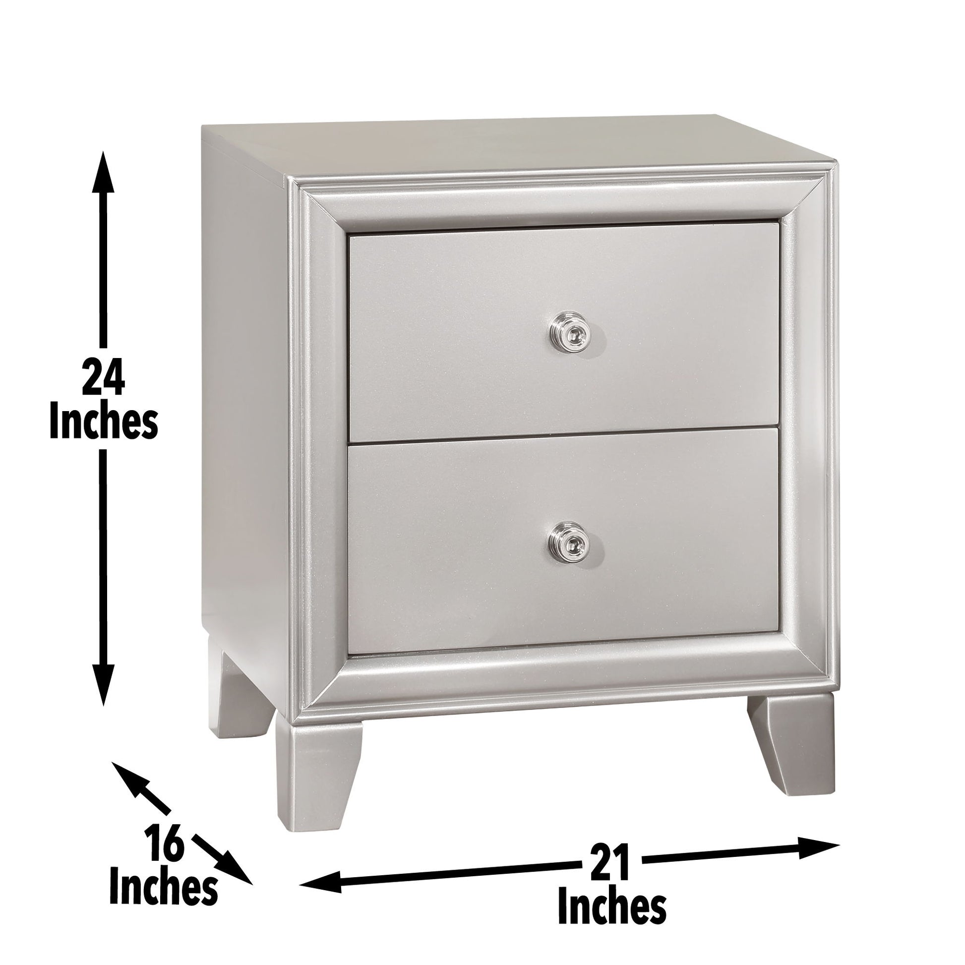 Omni - Nightstand - Pearl Silver - Hornell Furniture Outlet