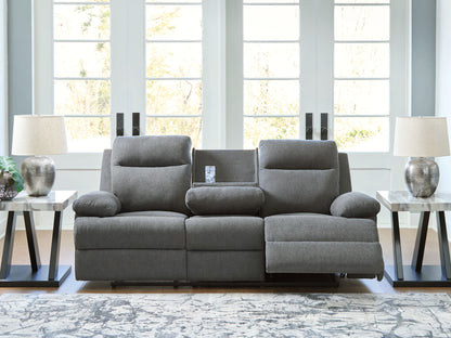 Side - Swipe - Reclining Sofa With Drop Down Table - Hornell Furniture Outlet