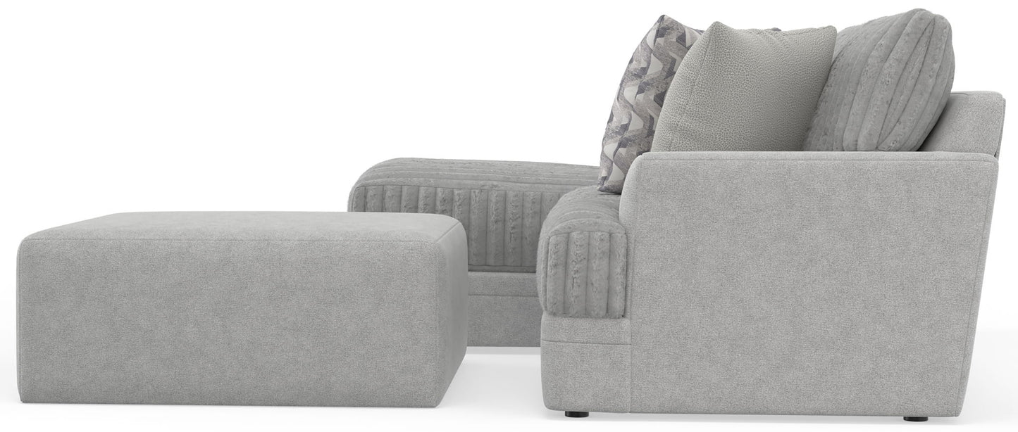 Titan - Sectional With Comfort Coil Seating, Cocktail Ottoman And Accent Pillows Included - Hornell Furniture Outlet