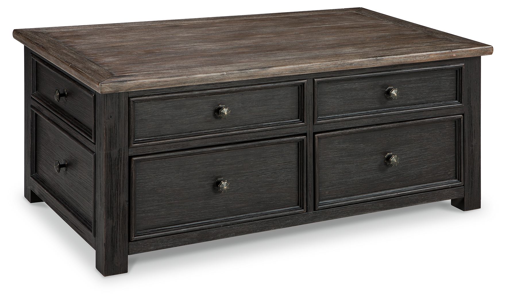 Tyler Creek - Grayish Brown / Black - Lift Top Cocktail Table - Hornell Furniture Outlet