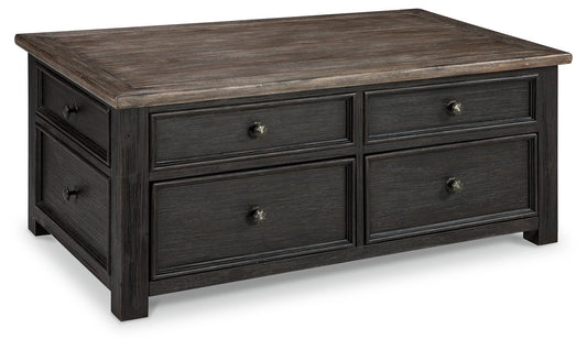 Tyler Creek - Grayish Brown / Black - Lift Top Cocktail Table - Hornell Furniture Outlet