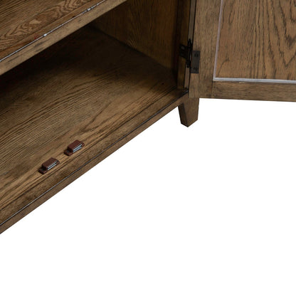 Carolina Park - 2 Door Bedside Chest With Charging Station - Brown - Hornell Furniture Outlet